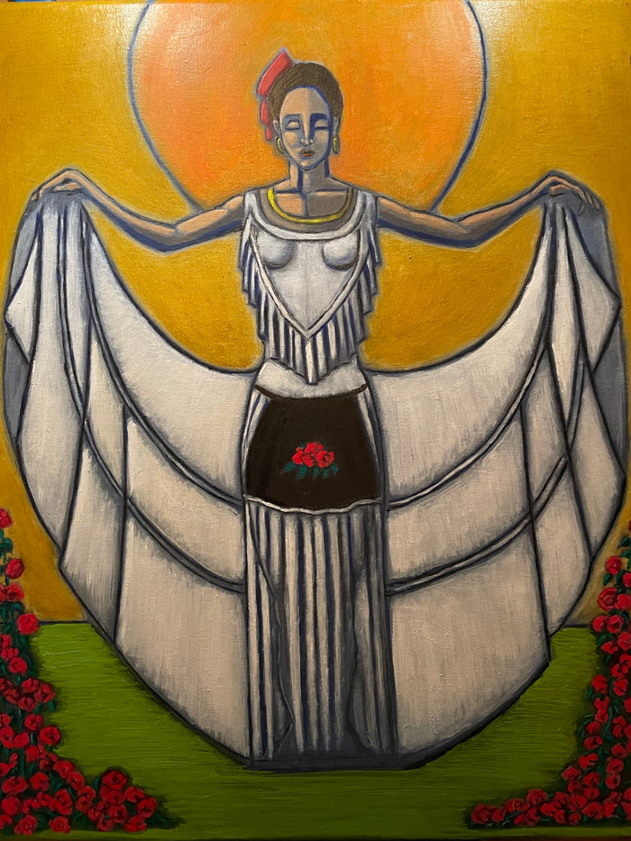 Folklórico Dancer by Esteban Guerra, oil on canvas